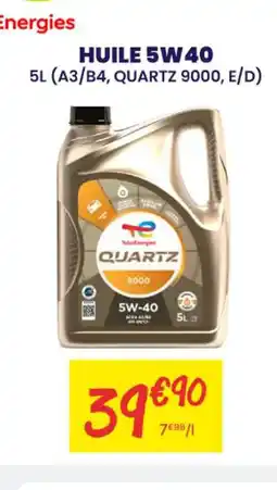 Carter-Cash Huile 5w40 offre