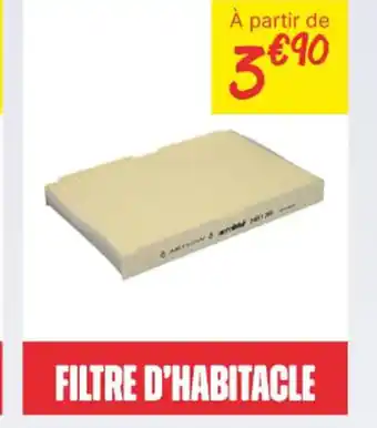 Carter-Cash Filtre d'habitacle offre