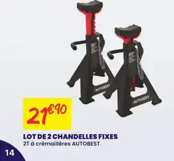 Carter-Cash Lot de 2 chandelles fixes offre