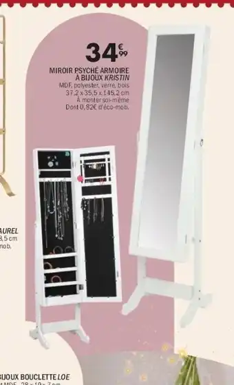 La Foir'Fouille Miroir psyché armoire a bijoux kristin offre