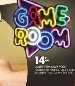 La Foir'Fouille Lampe néon game room offre