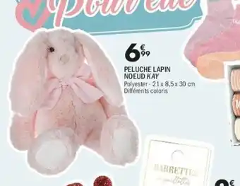 La Foir'Fouille Peluche lapin noeud kay offre