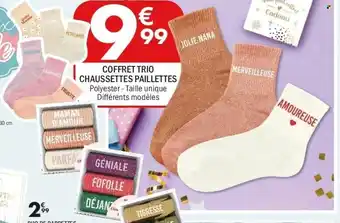 La Foir'Fouille Coffret trio chaussettes paillettes offre