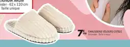 La Foir'Fouille Chaussons velours cotelé offre