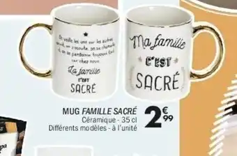 La Foir'Fouille Mug famille sacré offre