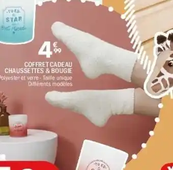 La Foir'Fouille Coffret cadeau chaussettes & bougie offre