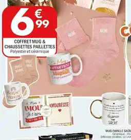 La Foir'Fouille Coffret mug & chaussettes paillettes offre