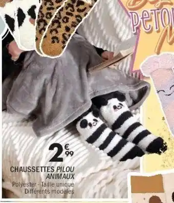La Foir'Fouille Chaussettes pilou animaux offre