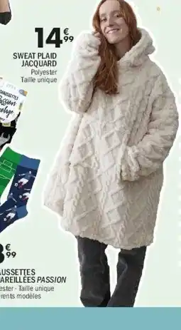 La Foir'Fouille Sweat plaid jacquard offre