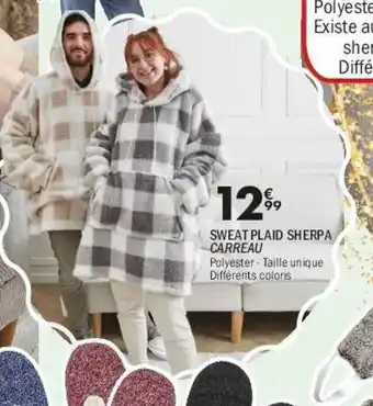 La Foir'Fouille Sweat plaid sherpa carreau offre