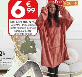 La Foir'Fouille Sweat plaid fleur offre