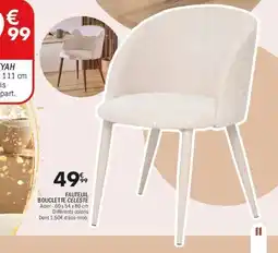 La Foir'Fouille Fauteuil bouclette celeste offre