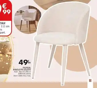 La Foir'Fouille Fauteuil bouclette celeste offre