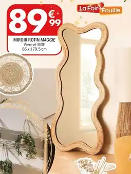 La Foir'Fouille Miroir rotin maggie offre
