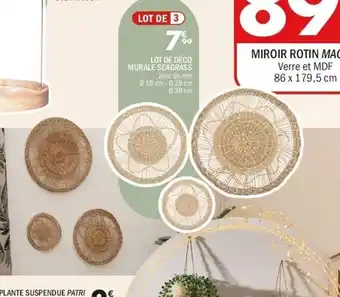 La Foir'Fouille Lot de déco murale seagrass offre