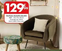 La Foir'Fouille Fauteuil velours solaro offre