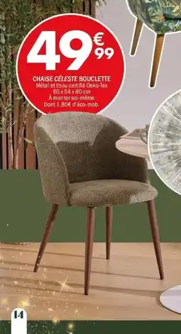 La Foir'Fouille Chaise céleste bouclette offre