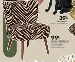 La Foir'Fouille Fauteuil velours chiara offre