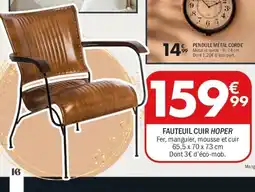 La Foir'Fouille Fauteuil cuir hoper offre