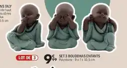 La Foir'Fouille Set 3 bouddhas enfants offre