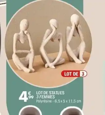 La Foir'Fouille Lot de statues 3 femmes offre