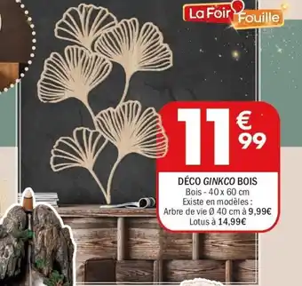 La Foir'Fouille Déco ginkco bois offre