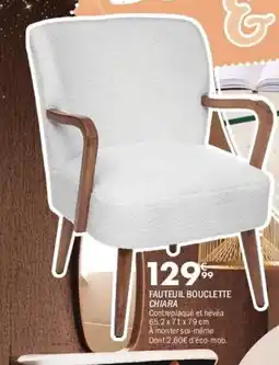 La Foir'Fouille Fauteuil bouclette chiara offre
