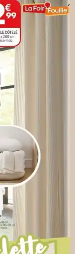 La Foir'Fouille Rideau flanelle côtelé offre