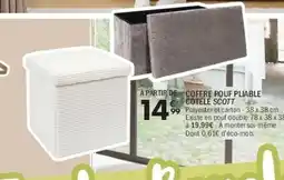 La Foir'Fouille Coffre pouf pliable cotele scott offre
