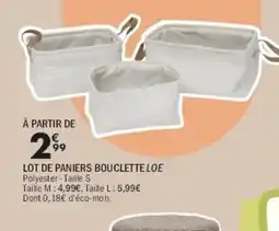 La Foir'Fouille Lot de paniers bouclette loe offre