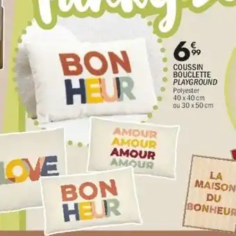La Foir'Fouille Coussin bouclette playground offre