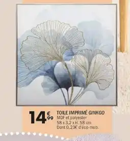La Foir'Fouille Toile imprimé ginkgo offre