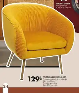 La Foir'Fouille Fauteuil velours solaro offre