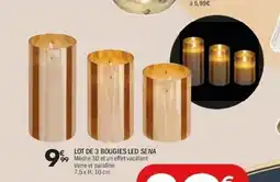 La Foir'Fouille Lot de 3 bougies led sena offre