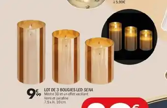 La Foir'Fouille Lot de 3 bougies led sena offre