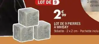 La Foir'Fouille Lot de 9 pierres à whisky offre