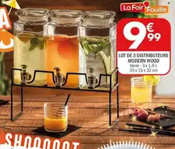 La Foir'Fouille Lot de 3 distributeurs modern wood offre