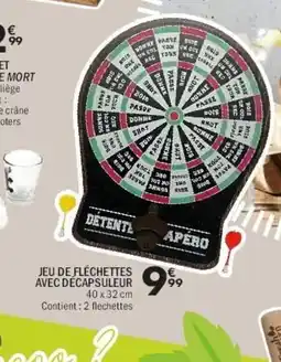 La Foir'Fouille Jeu de fléchettes avec décapsuleur offre