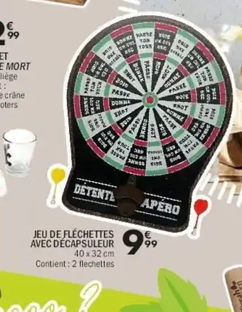 La Foir'Fouille Jeu de fléchettes avec décapsuleur offre