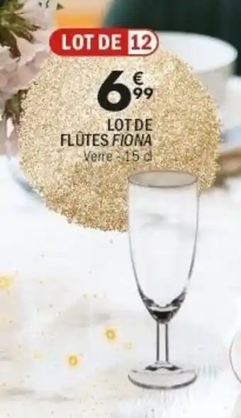 La Foir'Fouille Lot de flutes fiona offre