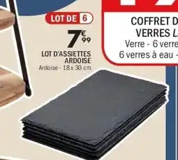 La Foir'Fouille Lot d'assiettes ardoise offre