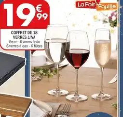 La Foir'Fouille Coffret de 18 verres lina offre