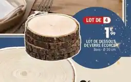 La Foir'Fouille Lot de dessous de verre écorce offre