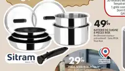 La Foir'Fouille SITRAM Batterie de cuisine 8 pièces inox offre