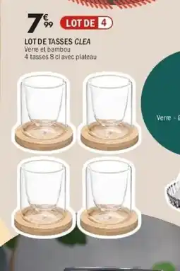 La Foir'Fouille Lot de tasses clea offre