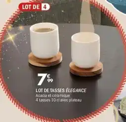 La Foir'Fouille Lot de tasses élegance offre