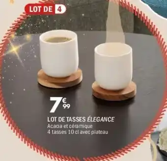 La Foir'Fouille Lot de tasses élegance offre