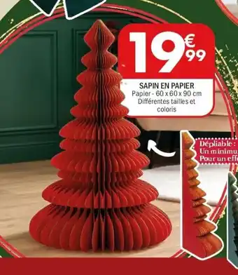 La Foir'Fouille Sapin en papier offre