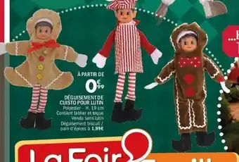 La Foir'Fouille Déguisement de cuisto pour lutin offre
