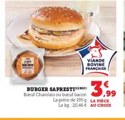 Super U Burger sapresti offre